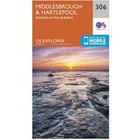 Explorer 306 Middlesbrough & Hartlepool Map With Digital Version, Orange