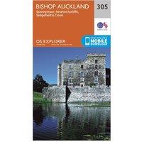 Explorer 305 Bishop Auckland Map With Digital Version, Orange