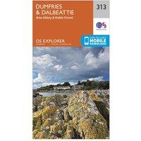 Explorer 313 Dumfries & Dalbeattie Map With Digital Version, Orange