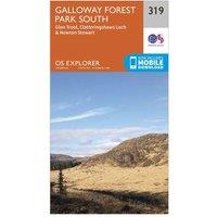 Explorer 319 Galloway Forest Park South Map With Digital Version, Orange