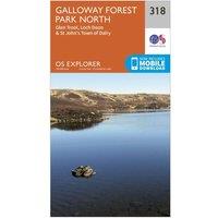 Explorer 318 Galloway Forest Park North Map With Digital Version, Orange