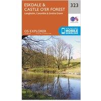 Explorer 323 Eskdale & Castle O'er Forest Map With Digital Version, Orange
