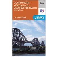 Explorer 367 Dunfermline, Kirkcaldy & Glenrothes South Map With Digital Version, Orange