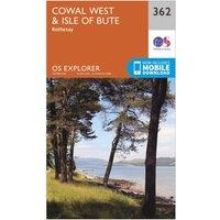 Explorer 362 Cowal West & Isle of Bute Map With Digital Version, Orange
