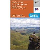 Explorer 377 Loch Etive & Glen Orchy Map With Digital Version, Orange