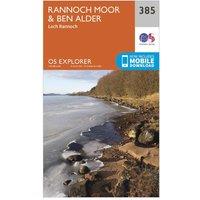Explorer 385 Rannoch Moor & Ben Alder Map With Digital Version, Orange
