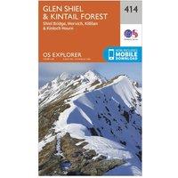 Explorer 414 Glan Shiel & Kintail Forest Map With Digital Version, Orange
