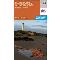 Explorer 423 Elgin, Forres & Lossiemouth Map With Digital Version, Orange
