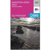 Landranger 107 Kingston upon Hull, Beverley & Driffield Map With Digital Version, Pink