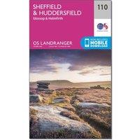 Landranger 110 Sheffield & Huddersfield, Glossop & Holmfirth Map With Digital Version, Pink