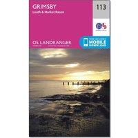 Landranger 113 Grimsby Map, Pink