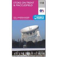 Landranger 118 Stoke-on-Trent & Macclesfield Map, Pink
