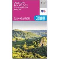 Landranger 119 Buxton, Matlock, Bakewell & Dove Dale Map With Digital Version, Pink