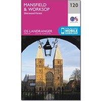 Landranger 120 Mansfield & Worksop, Sherwood Forest Map With Digital Version, Pink