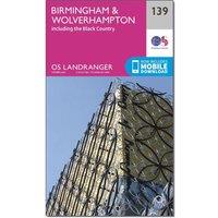 Landranger 139 Birmingham & Wolverhampton Map With Digital Version, Pink
