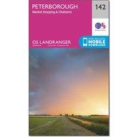 Landranger 142 Peterborough, Market Deeping & Chatteris Map With Digital Version, Pink