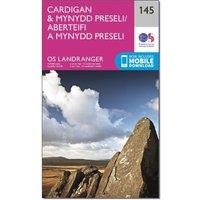 Landranger 145 Cardigan & Mynydd Preseli Map With Digital Version, Pink