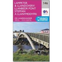 Landranger 146 Lampeter & Llandovery Map With Digital Version, Pink
