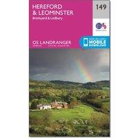 Landranger 149 Hereford & Leominster, Bromyard & Ledbury Map With Digital Version, Pink