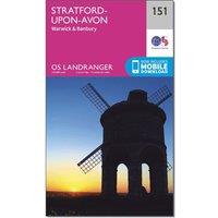 Landranger 151 Stratford-upon-Avon, Warwick & Banbury Map With Digital Version, Pink
