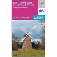 Landranger 152 Northampton & Milton Keynes, Buckingham & Daventry Map With Digital Version, Pink