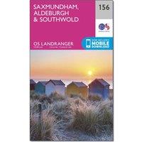 Landranger 156 Saxmundham, Aldeburgh & Southwold Map With Digital Version, Pink