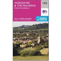 Landranger 150 Worcester & The Malverns, Evesham & Tewkesbury Map With Digital Version, Pink