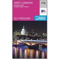 Landranger 176 West London, Rickmansworth & Staines Map With Digital Version, Pink