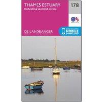 Landranger 178 Thames Estuary Map, Pink