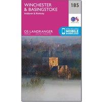Landranger 185 Winchester & Basingstoke, Andover & Romsey Map With Digital Version, Pink
