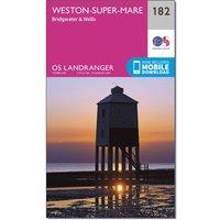 Landranger 182 Weston-super-Mare, Bridgwater & Wells Map With Digital Version, Pink