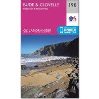 Landranger 190 Bude & Clovelly, Boscastle & Holsworthy Map With Digital Version, Pink