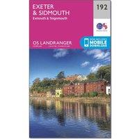 Landranger 192 Exeter & Sidmouth, Exmouth & Teignmouth Map With Digital Version, Pink