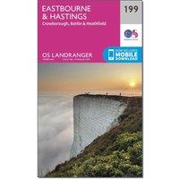 Landranger 199 Eastbourne & Hastings, Battle & Heathfield Map With Digital Version, Pink