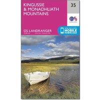 Landranger 35 Kingussie & Monadhliath Map, Pink