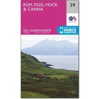 Landranger 39 Rum, Eigg & Muck Map With Digital Version, Pink