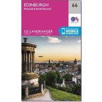 Landranger 66 Edinburgh, Penicuik & North Berwick Map With Digital Version, Pink