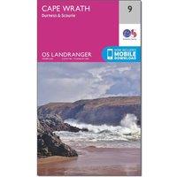Landranger 9 Cape Wrath Map, Pink