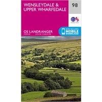 Landranger 98 Wensleydale & Upper Wharfedale Map With Digital Version, Pink