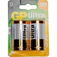 Ultra Alkaline D 2 Pack, Multi Coloured