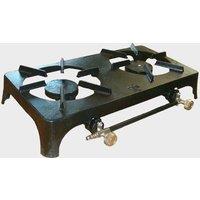 Cast Iron Double Burner, Black