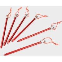 Lightweight Aluminium Ground Pegs (Set of 6), Orange
