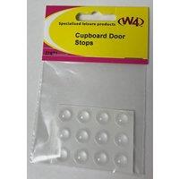 Cupboard Door Stops (12 Pack), Clear
