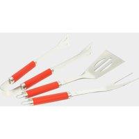 3 Piece Premium BBQ Tool Set, Red