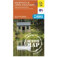 Explorer OL 56 Active D Badenoch & Upper Strathspey Map, Orange