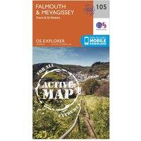 Explorer Active 105 Falmouth & Mevagissey Map With Digital Version, Orange