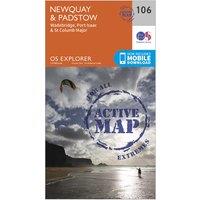 Explorer Active 106 Newquay & Padstow Map With Digital Version, Orange