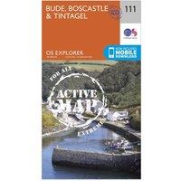 Explorer Active 111 Bude, Boscastle & Tintagel Map With Digital Version, Orange