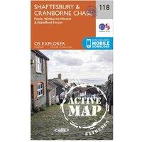 Explorer Active 118 Shaftesbury & Cranborne Chase Map With Digital Version, Orange