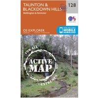 Explorer Active 128 Taunton & Blackdown Hills Map With Digital Version, Orange